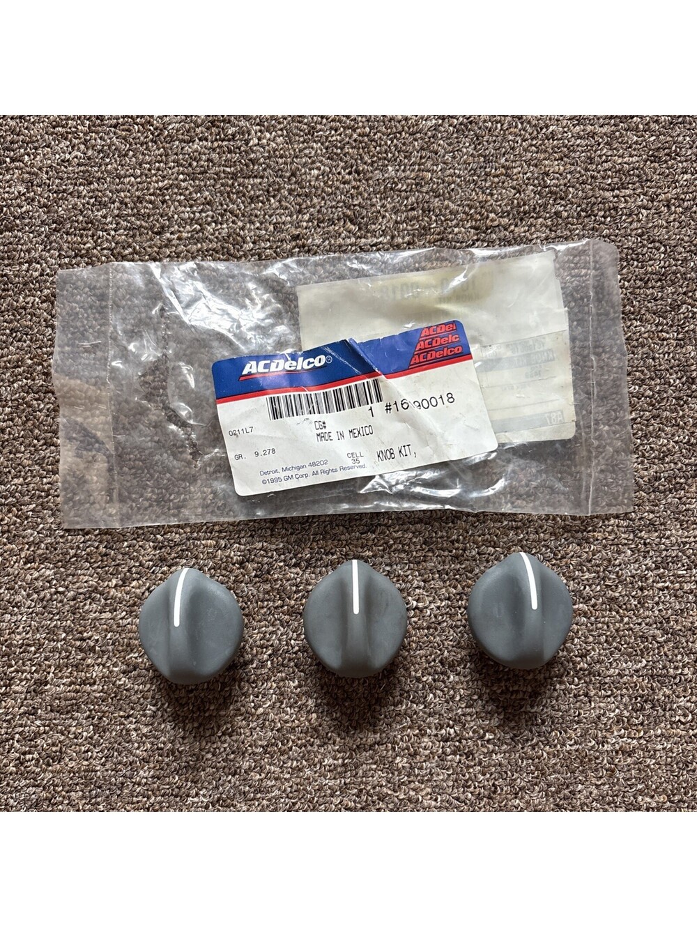 ACDelco 1992-1995 General Motors Heater Control Knob Kit 16190018